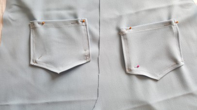 Pantalon safran-Pose des poche arriere